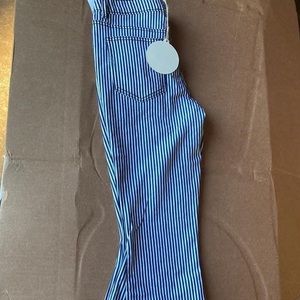 White And Navy striped Bell Bottoms!!